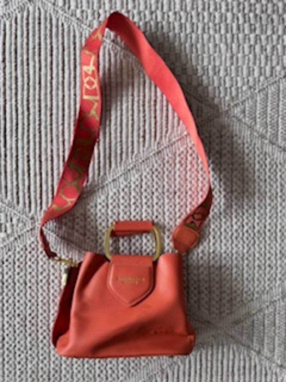 Handback peach leather
